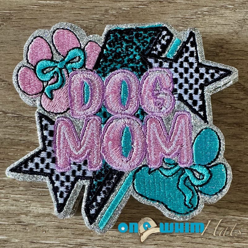 On A Whim Hats Dog Mom Iron-On Patch