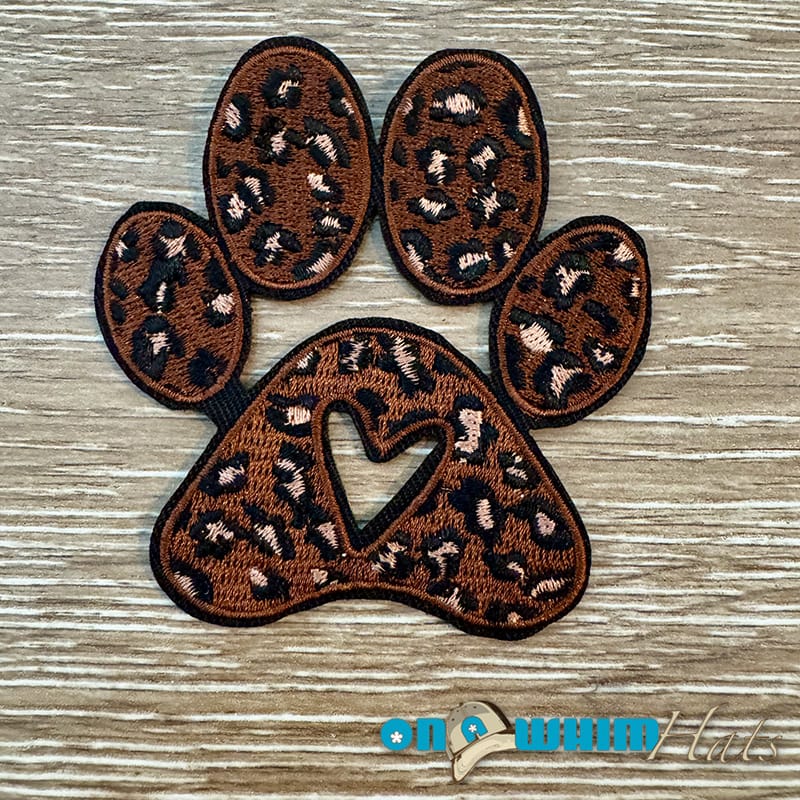On A Whim Hats Dog Paw Iron-On Patch