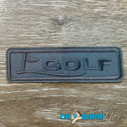 On A Whim Hats Embroidered Golf Iron-On Patch