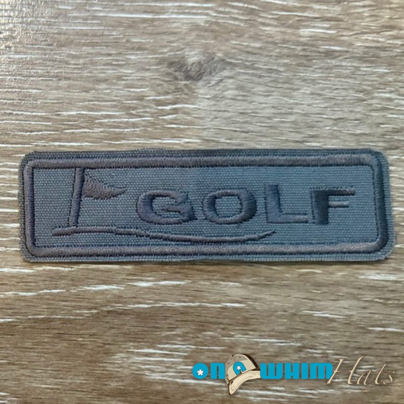 On A Whim Hats Embroidered Golf Iron-On Patch