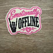 On A Whim Hats Emotionally Offline Iron-On Patch