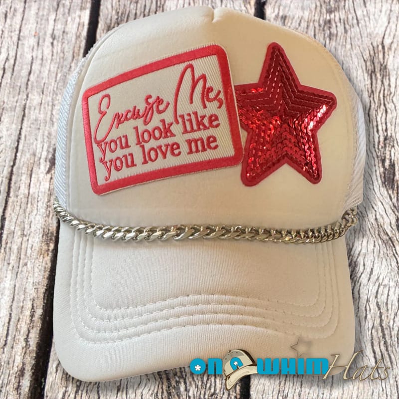 On A Whim Hats Excuse Me you Look Like you Love Me - Pink