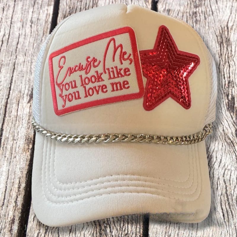 On A Whim Hats Excuse Me you Look Like you Love Me - Pink