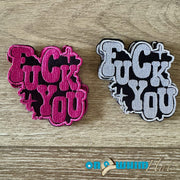 On A Whim Hats F**K You Embroidered Iron-On Patch