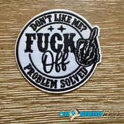On A Whim Hats F off Iron-On Patch
