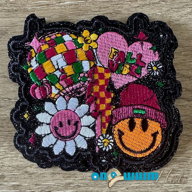 On A Whim Hats Fall Vibes Iron-On Patch