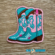 On A Whim Hats Fancy Cowgirl Boots Iron-On Patch