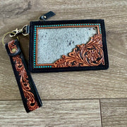 On A Whim Hats Fancy Genuine Cowhide and Leather Credit Card Holder