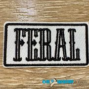 On A Whim Hats Feral Embroidered Iron-On Patch