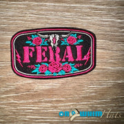 On A Whim Hats Feral Iron-On Patch
