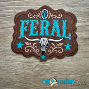 On A Whim Hats Feral Iron-On Patch