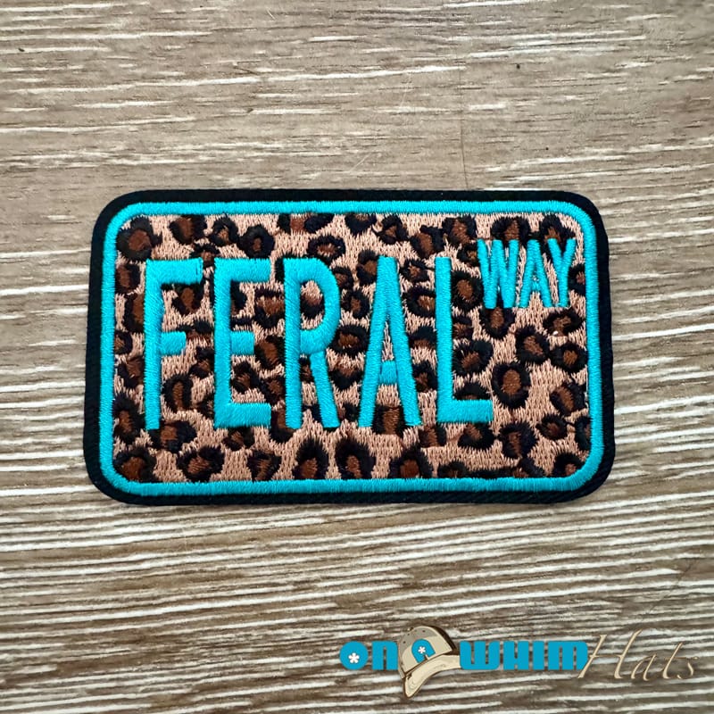 On A Whim Hats Feral Way Iron-On Patch