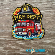 On A Whim Hats Fire Department Iron-On Patch
