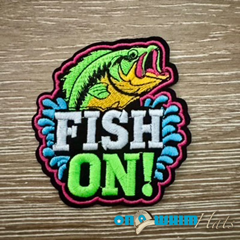 On A Whim Hats Fish On Iron-On Patch