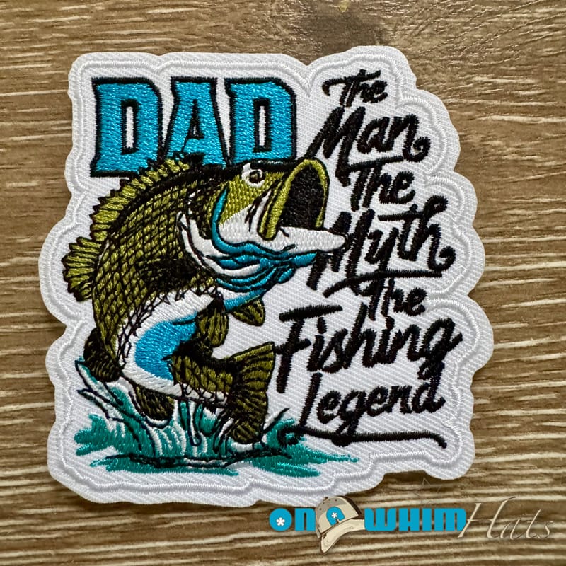 On A Whim Hats Fishing Legend Iron-On Patch