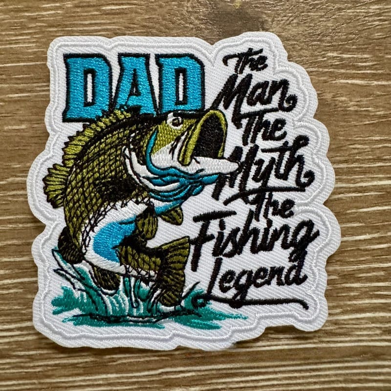 On A Whim Hats Fishing Legend Iron-On Patch