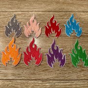 On A Whim Hats Flames Iron-On Patch