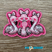 On A Whim Hats Flamingo Iron-On Patch