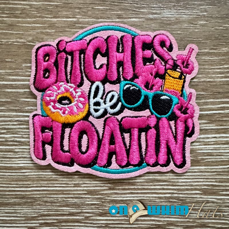 On A Whim Hats Floatin' Leather Iron-On Patch