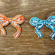 On A Whim Hats Floral Bows Embroidered Iron-On Patch
