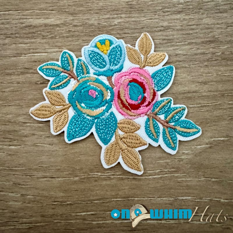 On A Whim Hats Flower Bouquet Iron-On Patch