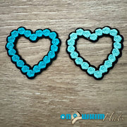 On A Whim Hats Flower Heart Iron-On Patch