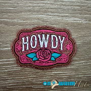 On A Whim Hats Flower Howdy Iron-On Patch