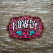 On A Whim Hats Flower Howdy Iron-On Patch