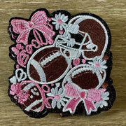 On A Whim Hats Football Cheer Iron-On Patch