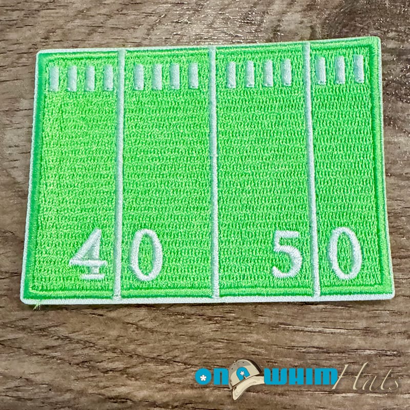 On A Whim Hats Football Field Iron-On Patch