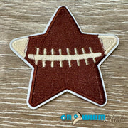 On A Whim Hats Football Star Embroidered Iron-On Patch