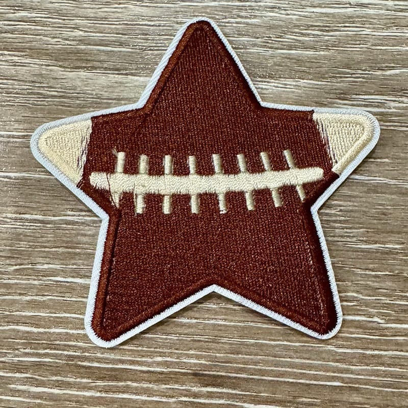 On A Whim Hats Football Star Embroidered Iron-On Patch