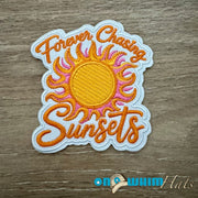 On A Whim Hats Forever Chasing Sunsets Iron-On Patch