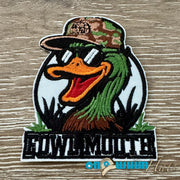 On A Whim Hats Fowl Mouth Iron-On Patch