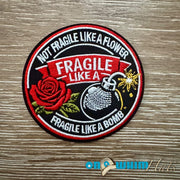 On A Whim Hats Fragile Like a Bomb Iron-On Patch