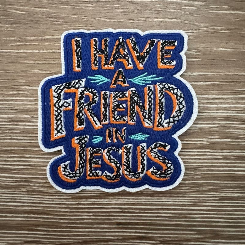 On A Whim Hats Friend in Jesus Iron-On Patch