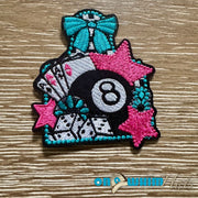 On A Whim Hats Fun Eight Ball Iron-On Patch