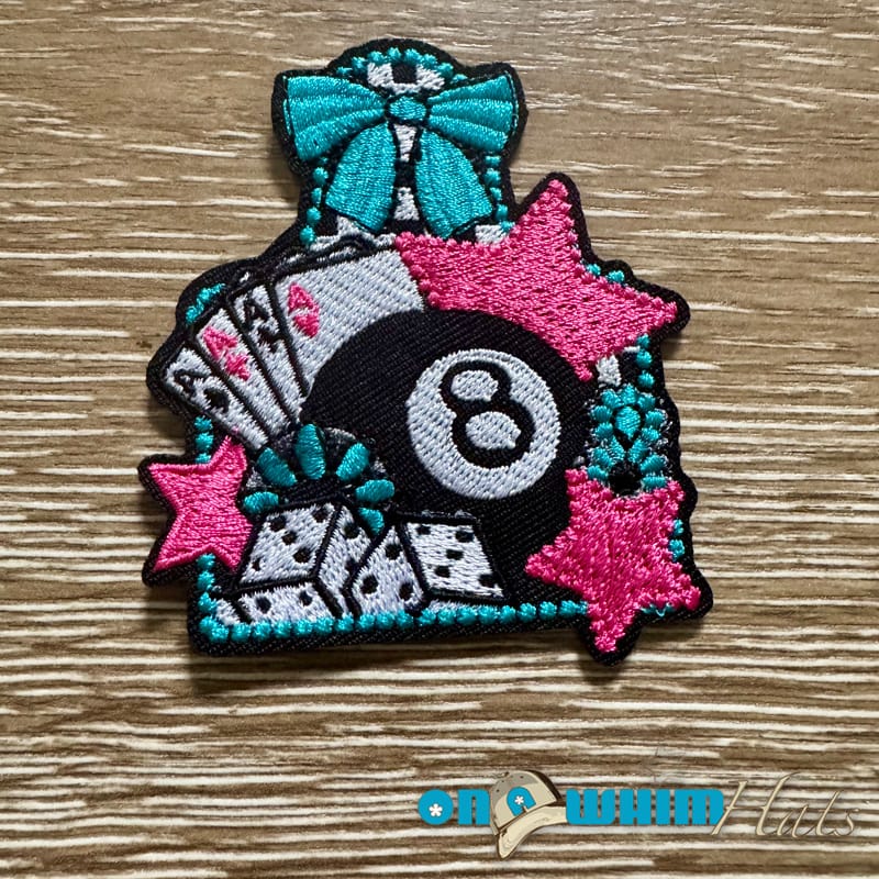 On A Whim Hats Fun Eight Ball Iron-On Patch