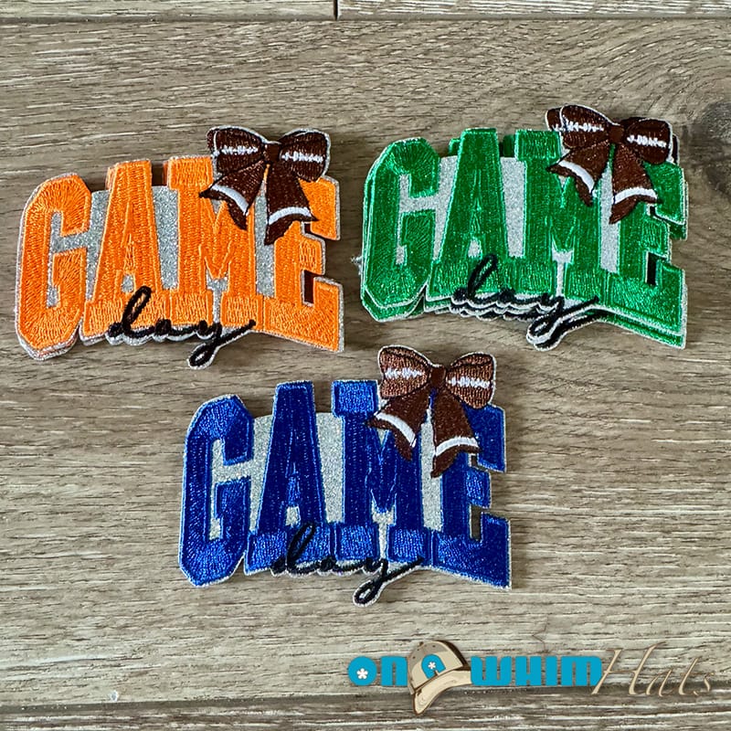 On A Whim Hats Gameday Glitter Iron-On Patch