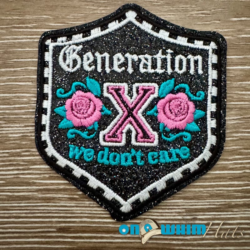 On A Whim Hats Generation X Iron-On Patch
