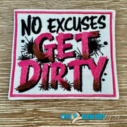 On A Whim Hats Get Dirty Iron-On Patch