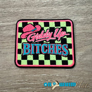 On A Whim Hats Giddy Up B*tches Iron-On Patch