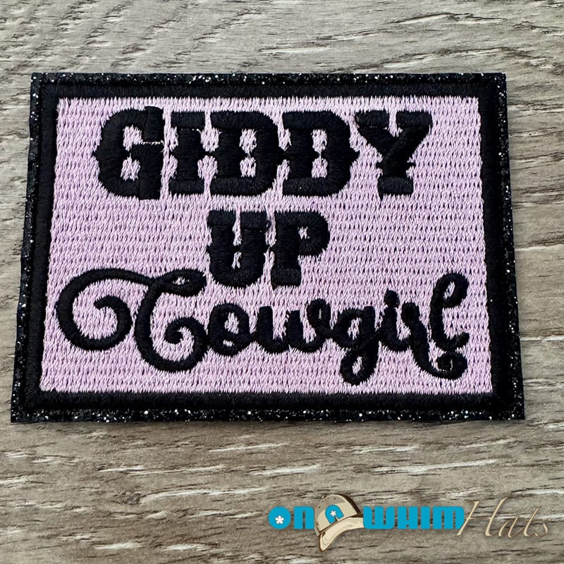 On A Whim Hats Giddy Up Cowgirl Iron-On Patch