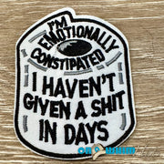 On A Whim Hats Give a Sh*t Iron-On Patch