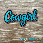 On A Whim Hats Glitter Cowgirl Iron-On Patch