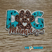 On A Whim Hats Glitter Dog Mama Iron-On Patch