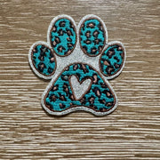 On A Whim Hats Glitter Dog Paw Iron-On Patch