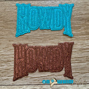 On A Whim Hats Glitter Howdy Iron-On Patch
