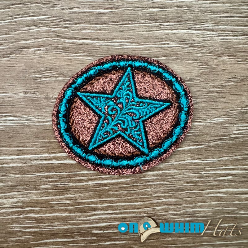 On A Whim Hats Glitter Star Iron-On Patch