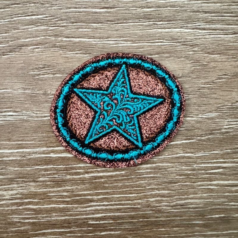 On A Whim Hats Glitter Star Iron-On Patch
